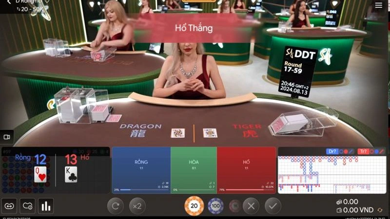 Cách chơi Rồng Hổ trực tuyến đơn giản